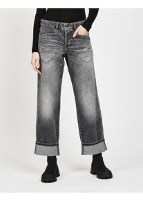 Loose-fit-Jeans Gang "94ROBERTA", Damen, Gr. 32, N-Gr, light anthra wash, Denim/Jeans, Obermaterial: 99% Baumwolle, 1% Elasthan, weit, Jeans Loose-fit-Jeans, mit &uuml;bergro&szlig;en aufgesetzten Taschen