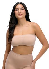 B&uuml;gelloser BH MAGIC BODYFASHION "Comfort Bandeau", Damen, Gr. S, N-Gr, cappuccino, Microtouch, Obermaterial: 89% Polyamid, 11% Elasthan, figurbetont, BHs B&uuml;gelloser BH, mit herausnehmbaren Pads