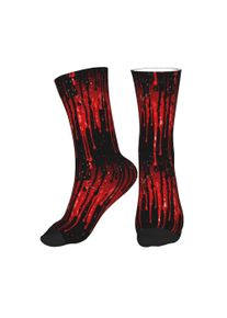 Dripping Red Liquid Pattern Men Women Crew Socks Unisex Cute 3D Printed Dress Socks
