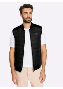Marco Donati Herren Steppweste mit Stehkragen, pflegeleicht in schwarz ,Gr&ouml;&szlig;e 48, Witt, 100% Polyester. Sweatware: 80% Baumwolle, 20% Polyester. Wattierung: 100% Polyester