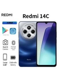 Redmi 14C 8+256GB 2026 Global Edition Smartphone, 5160mAh high-capacity battery, 50MP camera
