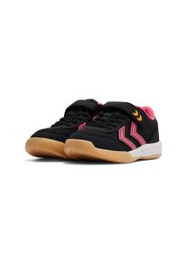 Hallenschuh Hummel "MULTIPLAY FLEX VC JR", Jungen, Gr. 34, anthrazit, Synthetik, Schuhe Hallenschuh, Indoor Sportschuhe mit Klettverschluss, nicht abf&auml;rbende Sohle