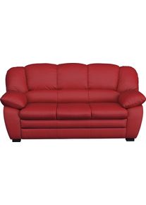 2,5-Sitzer COTTA "Casino", rot, B:191cm H:88cm T:92cm, 64% POLYURETHAN (PU) / 25% POLYESTER (PES) / 11% BAUMWOLLE (CO), Sofas, 2 5-Sitzer, Polstergarnitur, auch als Set erh&auml;ltlich