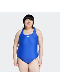 Badeanzug adidas Performance "3S BLD SUIT PS", Damen, Gr. 4X, N-Gr, blau (semi lucid blau, violet tone), Obermaterial: 78% Polyamid, 22% Elasthan, Badeanz&uuml;ge Badeanzug
