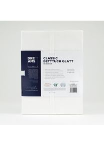 Bettlaken Florella "CLASSIC glatt, 100% Baumwolle", wei&szlig;, B:155cm L:255cm, Renforc&eacute;, Obermaterial: 100% Baumwolle CO., Bettlaken, Bettlaken