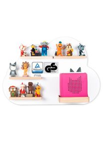Wandregal BOARTI "Regal Holz Wolke Kinder Toniebox Tonies Figuren", wei&szlig;, B:48cm T:19cm, Regale, Wandregal