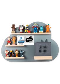 Wandregal BOARTI "Regal Holz Wolke Kinder Toniebox Tonies Figuren", grau, B:48cm T:19cm, Regale, Wandregal