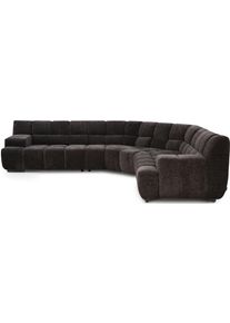 Ecksofa DESIGNWERK "Cielo L-Form, Design und aufwendige Detailverarbeitung", solaris ferro, B:338cm H:83cm T:338cm, 100% Polyester, Sofas, Ecksofa, mit Sitztiefenverstellung