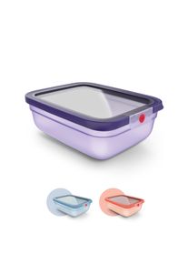 Frischhaltedose Emsa "oneClick", violett, B:20,19cm H:8,5cm L:25,97cm, Polyprophylen (PP), Lebensmittelaufbewahrungsbeh&auml;lter, Frischhaltedose, verschlossen mit nur 1 x Klick, 100% dicht, made in Germany