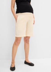 Mammashorts i bomullsmuslin - beige - storlek 52 - bonprix