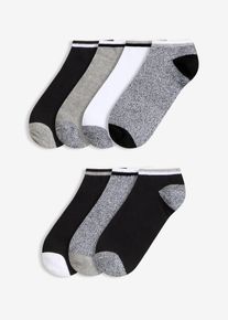 Ankelstrumpor med ekologisk bomull (7-pack) - svart - storlek 39-42 - bonprix