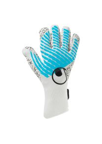 Torwarthandschuhe Uhlsport "Torwarthandschuhe FM Cybertec Supergrip+ FS", Herren, Gr. 8, wei&szlig; (wei&szlig;, cyberblau, schwarz), Obermaterial: 81% Gummi rubber. 13% Polyester PES. 6% Nylon NY., Handschuhe Torwarthandschuhe