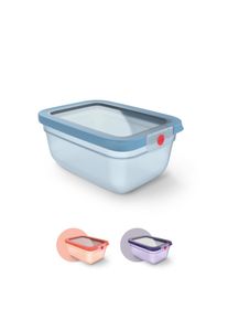 Frischhaltedose Emsa "oneClick", blau, B:15,95cm H:9,44cm L:21,73cm, Polyprophylen (PP), Lebensmittelaufbewahrungsbeh&auml;lter, Frischhaltedose, verschlossen mit nur 1 x Klick, 100% dicht, made in Germany