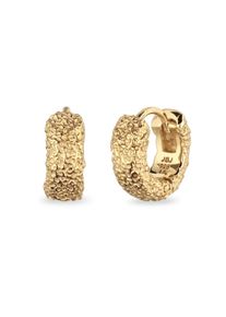 Paar Creolen Elli "Ohrringe Creolen 925 Sterling Silber vergoldet" Gr. 11, gold, Ohrringe, Damen, Silber 925 (Sterlingsilber), Paar Creolen