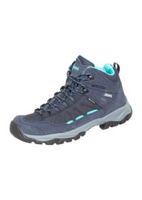 Wanderschuh Meindl "Meindl Nebraska Lady Mid GORE-TEX", Damen, Gr. 40, Normalschaft, blau, Nubukleder, Schuhe Wanderschuh, GORE-TEX &ndash; Winddicht, wasserdicht und atmungsaktiv
