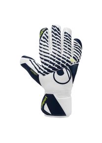 Torwarthandschuhe Uhlsport "Torwarthandschuhe FM Supersoft HN", Herren, Gr. 10.5, wei&szlig;, marine, fluo gelb, Obermaterial: 81% Gummi rubber. 13% Polyester PES. 6% Nylon NY., Handschuhe Torwarthandschuhe