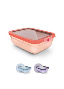 Frischhaltedose Emsa "oneClick", orange, B:20,19cm H:8,5cm L:25,97cm, Polyprophylen (PP), Lebensmittelaufbewahrungsbeh&auml;lter, Frischhaltedose, verschlossen mit nur 1 x Klick, 100% dicht, made in Germany