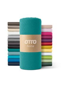 Spannbettlaken OTTO HOME "PAPRIKA", blau (petrol), B:90cm L:200cm, Microfaser-Jersey, Obermaterial: 100% Polyester, Bettlaken, Spannbettlaken, Bettlaken Laken in zwei Qualit&auml;ten: Fleece & Jersey, schnelltrocknend