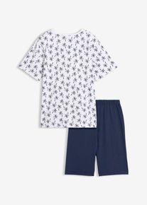 Pyjamas med shorts av bomull 2 delar - vit - storlek 164/170 - bonprix