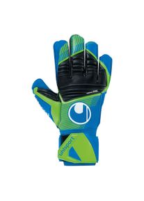 Torwarthandschuhe Uhlsport "Torwarthandschuhe AQUASOFT", Herren, Gr. 9.5, blau (blau, gr&uuml;n, schwarz), Obermaterial: 41% Polyester PES. 40% Gummi rubber. 8% Nylon NY. 7% Polyurethan PU. 4% Acetat CA., Handschuhe Torwarthandschuhe