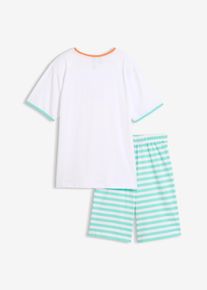 Pyjamas med shorts av bomull 2 delar - vit - storlek 176/182 - bonprix
