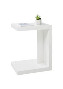 Xora Beistelltisch, Wei&szlig;, Holzwerkstoff, rechteckig, eckig, Bodenplatte, 30x50x40 cm, einfacher Aufbau, Wohnzimmer, Wohnzimmertische, Beistelltische, Beistelltische eckig