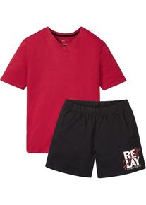 Shorty mit Bio-Baumwolle (2-tlg. Set), schwarz, Gr&ouml;&szlig;e 60/62 (XXL), mit Baumwolle, bonprix