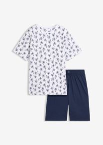 Shorty aus reiner Baumwolle 2-tlg. Set, wei&szlig;, Gr&ouml;&szlig;e 128/134, mit Baumwolle, bonprix