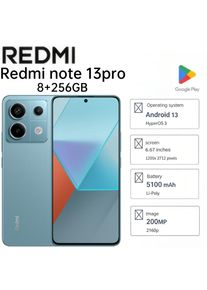 Redmi Note 13 pro Global Version 2026 8+256GB 6.67' 120Hz AMOLED Display 200MP HD Camera 5100mAh Fast Charging Latest Model