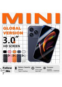 ONEMYTH A17 Mini 3G Phone 2GB/16GB, WhatsApp GPS WiFi, Face Unlock Small Smartphone for Children/Elderly, Lightweight & Portable