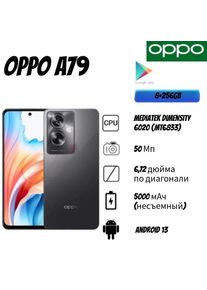 OPPO A79 8+256GB Smartphone with Face Recognition, Fast Charging, and Full-Screen Display&mdash;Ideal As A Backup Phone for Students