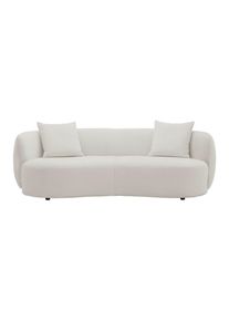 Bigsofa Leonas in Beige runde Form, inkl. 2 Kissen