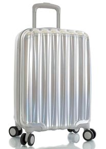 Hartschalen-Trolley Heys "Astro, verschiedene Gr&ouml;&szlig;en und Farben", Damen, Gr. B/H/T: 36cm x 53cm x 22cm 32 l, silber, Polycarbonat-Verbundwerkstoff, festlich, Koffer Hartschalen-Trolley, Heys Reisegep&auml;ck TSA Schloss Volumenerweiterung