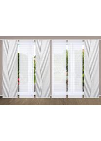 Schiebegardine HOME IN GREEN "RIWELO" Gr. 1, grau, B:60cm H:245cm, Polyester, Gardinen, Schiebegardine, SET DIGITALDRUCK,BAMBUSOPTIK RECYCELT