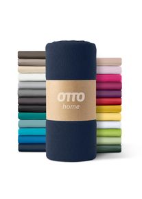 Spannbettlaken OTTO HOME "PAPRIKA", blau (marine), B:200cm L:200cm, Microfaser-Jersey, Obermaterial: 100% Polyester, Bettlaken, Spannbettlaken, Bettlaken Laken in zwei Qualit&auml;ten: Fleece & Jersey, schnelltrocknend