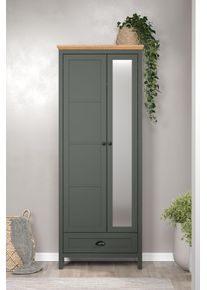 Garderobenschrank Home Affaire "Vienna", tannengr&uuml;n, eiche, B:77cm H:198cm T:39cm, FSC-zertifizierter Holzwerkstoff, Schr&auml;nke, Garderobenschrank, Garderobenschrank, 2 T&uuml;ren, 1 Schubkasten & Vollauszug 77/39/198 cm