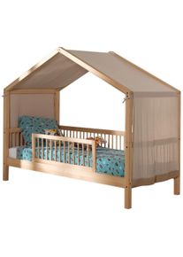 Hausbett Vipack "Forrest mit hochwertiger und stabiler Verarbeitung, Made in Europe", buche natur, buche natur, buche natur, B:97,5cm H:170cm L:207,5cm, Betten, Hausbett, wahlweise ohne oder mit Textilhimmel oder Rausfallschutz