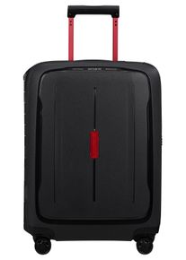 Hartschalen-Trolley Samsonite "ESSENS, verschiedene Gr&ouml;&szlig;en und Farben", Damen, Gr. B/H/T: 40cm x 55cm x 20cm 39 l, schwarz (charcoal, rot), Polypropylen, Strukturmuster, Koffer Hartschalen-Trolley, mit robustem Polypropylen-Geh&auml;use, mit mehreren F&auml;chern