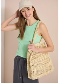 Tr&auml;gertop Cecil, Damen, Gr. XL (44), juicy lime, Rippware, Obermaterial: 95% Baumwolle, 5% Elasthan, bestickt, k&ouml;rpernah h&uuml;ftbedeckend, Rundhals, Tops Tr&auml;gertop, mit Rundhals und Embroidery-Detail