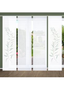 Schiebegardine HOME IN GREEN "CELSO" Gr. 1, gr&uuml;n (mint), B:60cm H:245cm, Polyester, Gardinen, Schiebegardine, SET DIGITALDRUCK,BAMBUSOPTIK RECYCELT