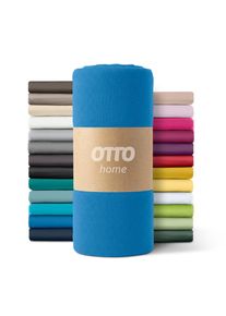 Spannbettlaken OTTO HOME "PAPRIKA", blau (mittelblau), B:140cm L:200cm, Microfaser-Jersey, Obermaterial: 100% Polyester, Bettlaken, Spannbettlaken, Bettlaken Laken in zwei Qualit&auml;ten: Fleece & Jersey, schnelltrocknend
