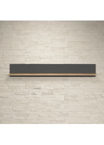Wandboard Home Affaire "Estepona", anthrazit mit eiche, B:167cm H:25cm T:18cm, Holzwerkstoff, Regale, Wandboard, Gro&szlig;z&uuml;gige Ablagefl&auml;che