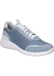 Sneaker Josef Seibel "Giulietta 01, skyblue-kombi", Damen, Gr. 39, blau (skyblau, kombi), Obermaterial: 100% Rindsleder Leather cow., Schuhe Sneaker