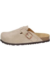 Pantolette Lico "Bioline Pantolette", Damen, Gr. 41, grau, Obermaterial: 50% Rindsleder Leather cow. 50% Lammleder LEL., Schuhe Pantolette