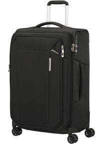 Weichgep&auml;ck-Trolley Samsonite "RESPARK exp, verschiedene Gr&ouml;&szlig;en und Farben", Damen, Gr. B/H/T: 43cm x 67cm x 29cm 82 l, schwarz (ozone schwarz), Polyester, Polyurethan, unifarben, Koffer Weichgep&auml;ck-Trolley, voll gef&uuml;tterter Innenraum, mit Packgurten und Trennwand