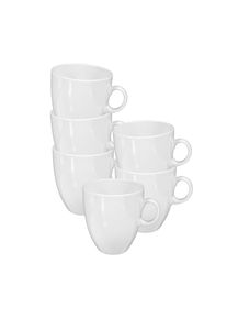 Becher Seltmann Weiden "Becher VIP. 400 ml 6er Set wei&szlig;", wei&szlig;, B:9,3cm H:10,5cm, Porzellan, Trinkgef&auml;&szlig;e, Becher, Sp&uuml;lmaschinenfest, Mikrowellensicher, Ofenfest