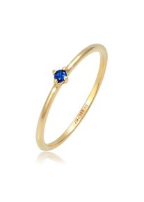 Silberring Elli "Ring Solit&auml;r synthetischer Saphir Blau 925 Silber" Gr. 54, blau, Fingerringe, Damen, 54, Silber 925 (Sterlingsilber), Silberring