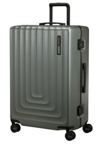 Hartschalen-Trolley Samsonite "FOCUS, verschiedene Gr&ouml;&szlig;en und Farben", Damen, Gr. B/H/T: 51cm x 75cm x 29cm 91 l, grau (matt sage khaki), Polycarbonat, Koffer Hartschalen-Trolley, mit festen Trennw&auml;nden und Rei&szlig;verschlusstaschen