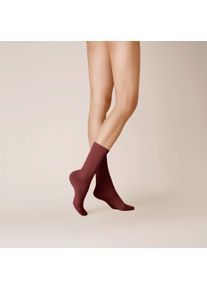 Socken Kunert "Socke Liz", Damen, Gr. 39-42, lila (orchid 1601), Obermaterial: 97% Baumwolle CO. 3% Elasthan EL., Socken Socken