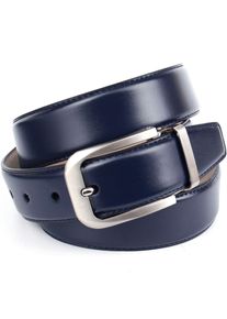 Lederg&uuml;rtel Anthoni Crown, Herren, Gr. 105, blau (dunkelblau), Leder, unifarben, G&uuml;rtel Lederg&uuml;rtel, im klassischen Design, Glattleder